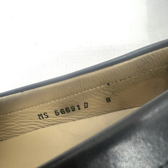 Salvatore Ferragamo Horsebit Black Leather Driving Loafers Men’s 8 D - Picture 9 of 10